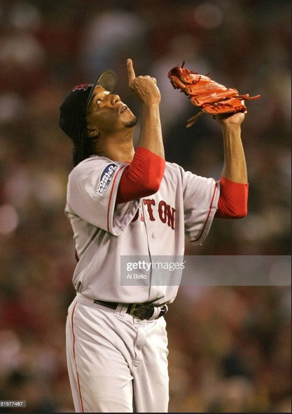 Pedro Martinez Sky Point 2004 World Series Boston Red Sox Photo