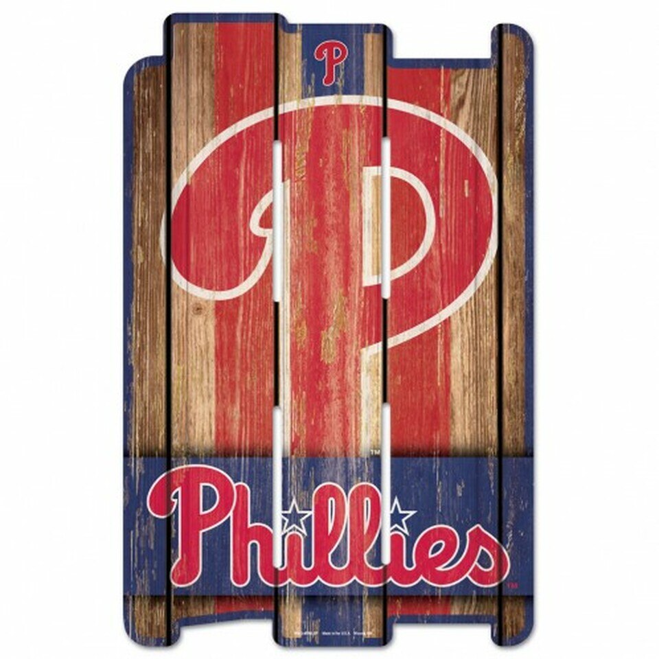 MLB Philadelphia Phillies Baseball Wood Sign Panel