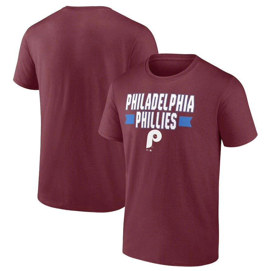 Philadelphia Phillies Close Victory T-Shirt - Burgundy - Dynasty