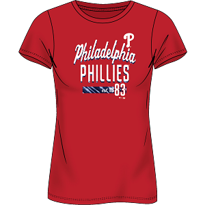 Philadelphia Phillies Women's Cotton Wordmark T-Shirt - Dynasty