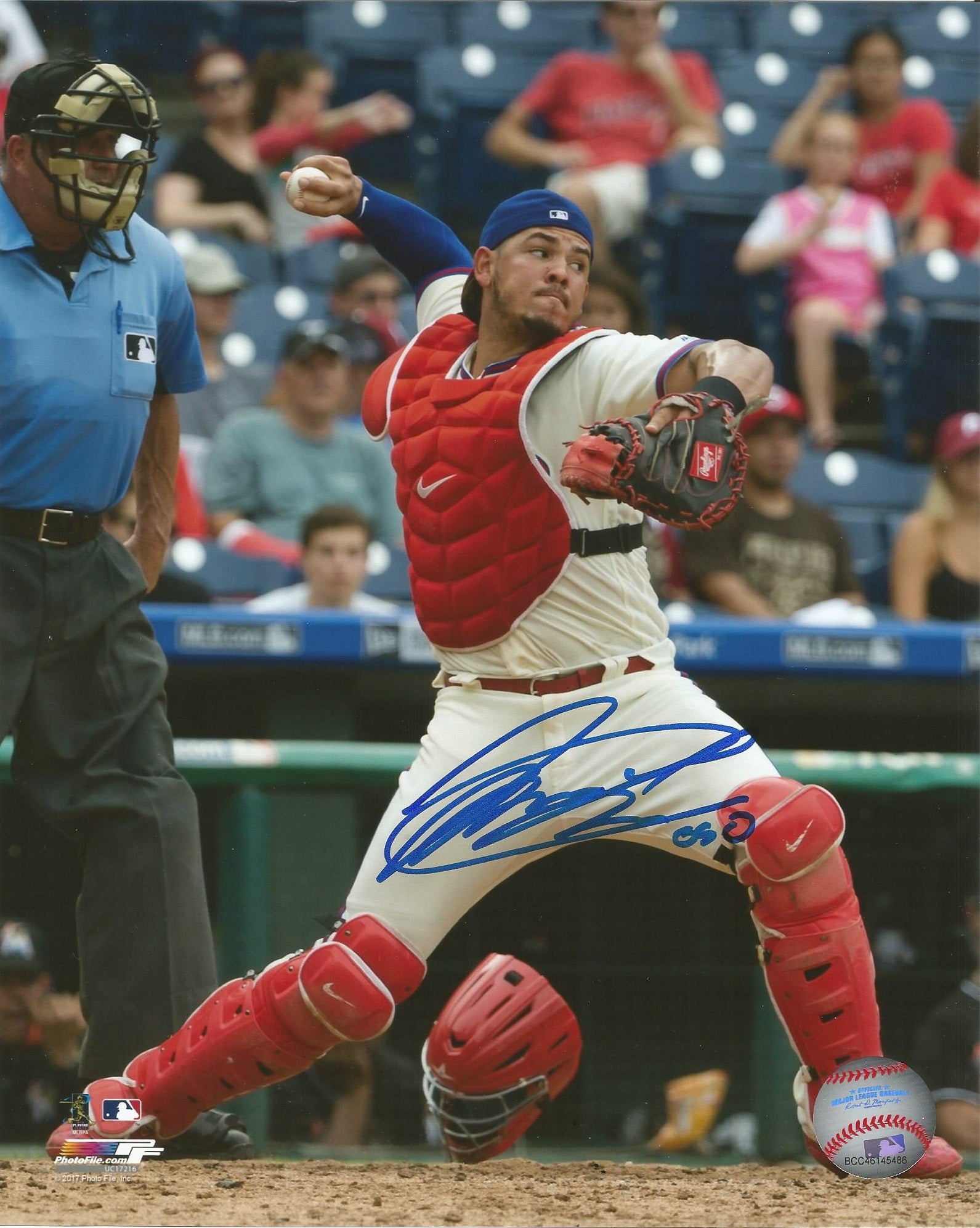 Jorge Alfaro Philadelphia Phillies Throw Autographed MLB Baseball Photo  Inscribed 'Oso