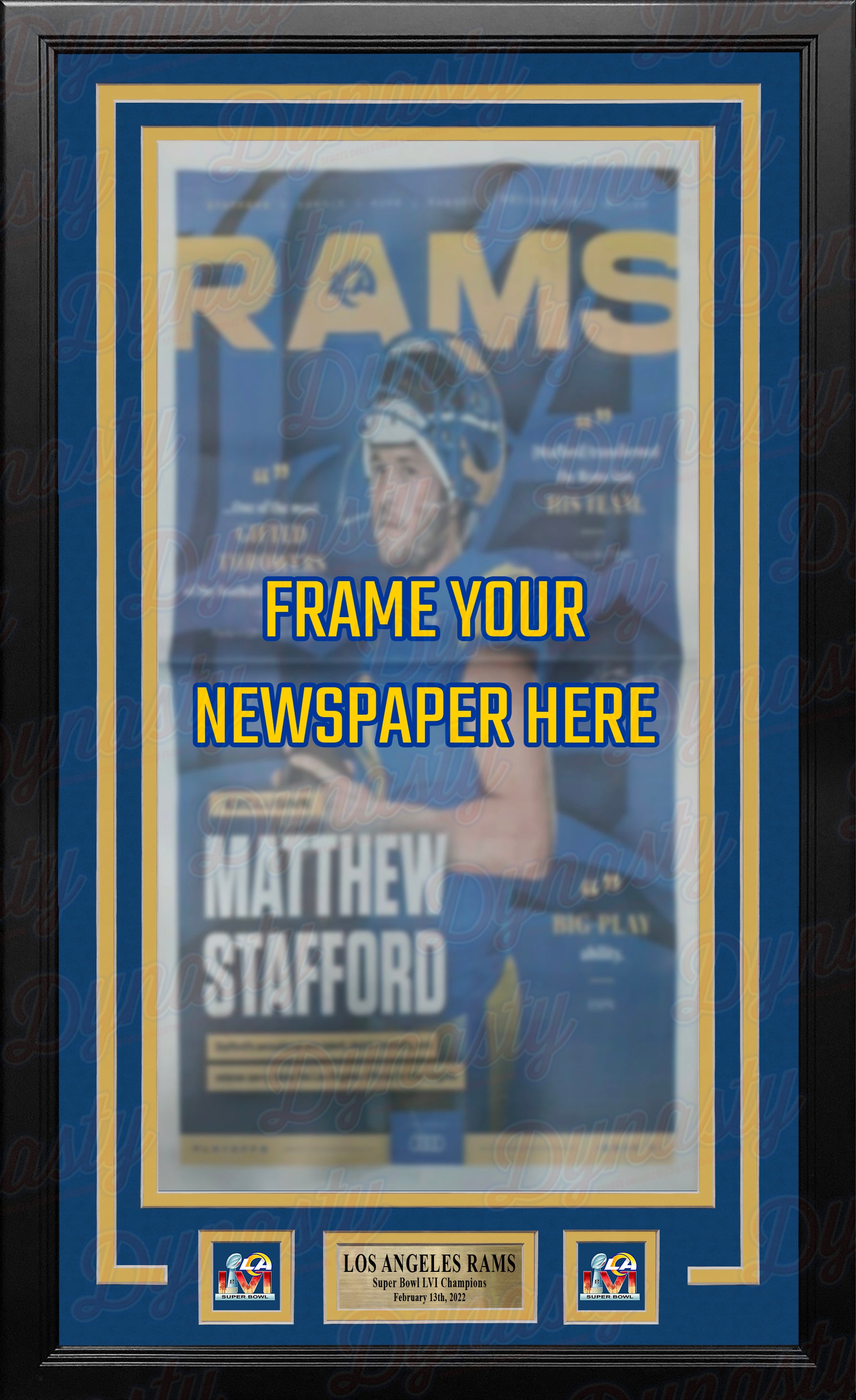 Los Angeles Rams Super Bowl LVI Championship Newspaper