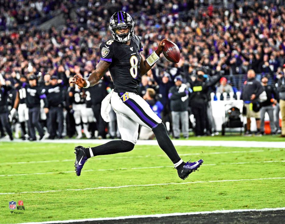 Lamar Jackson High-Stepping Touchdown Baltimore Ravens 8' x 10' Football  Photo