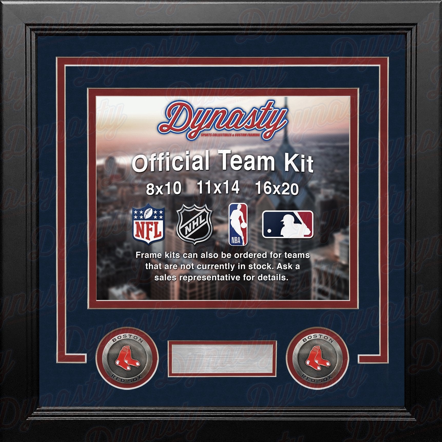 Two Red Sox popular commemorative, framed collectibles