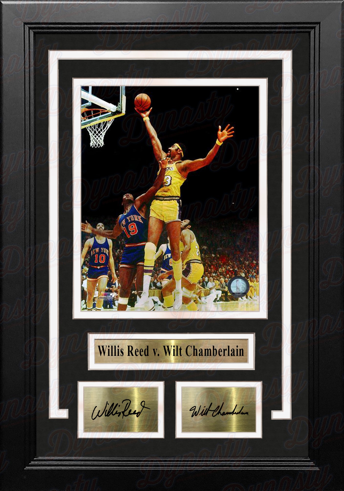 Wilt Chamberlain Framed Los Angeles Lakers Jersey 