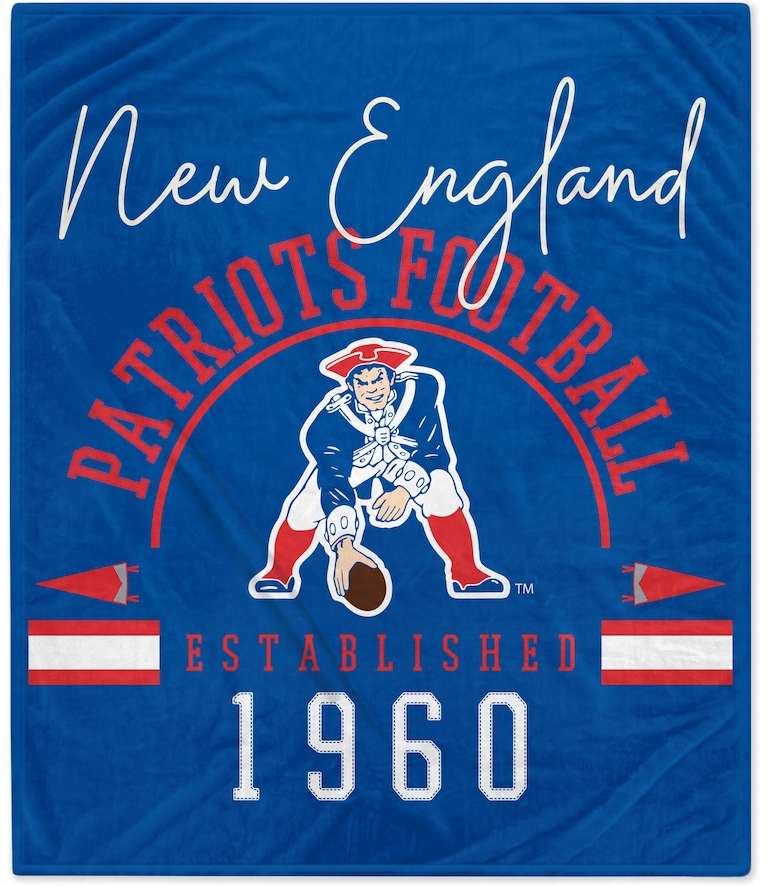 NFL Faith & Family New England Patriots Personalized 60x80 Plush Fleece  Blanket