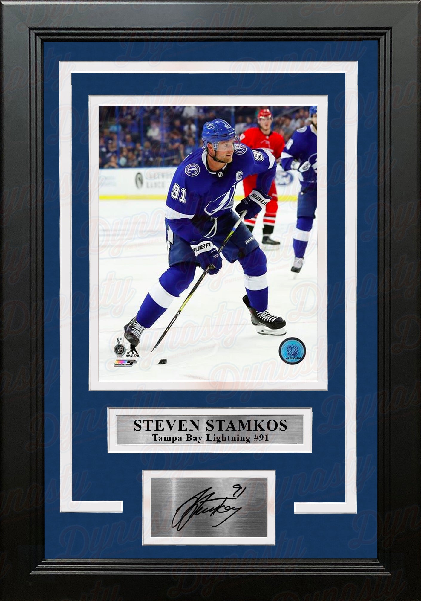 Steven Stamkos Tampa Bay Lightning Autographed White Bauer Helmet with Go Bolts Inscription - Art by Stadium Custom Kicks Limited Edition #1 of 1