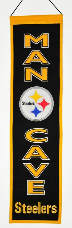 Pittsburgh Steelers Man Cave Flag