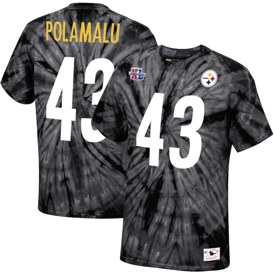 Troy Polamalu Pittsburgh Steelers Mitchell & Ness Retired Player Name &  Number Long Sleeve Top - White
