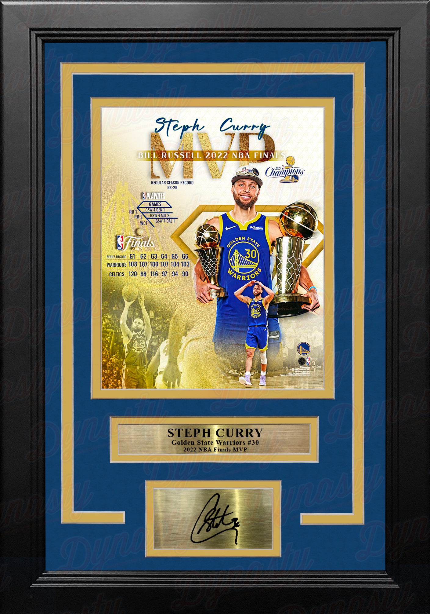 Stephen Curry Autographed & Inscribed “2022 NBA Finals MVP” Championship  Collage 40x18