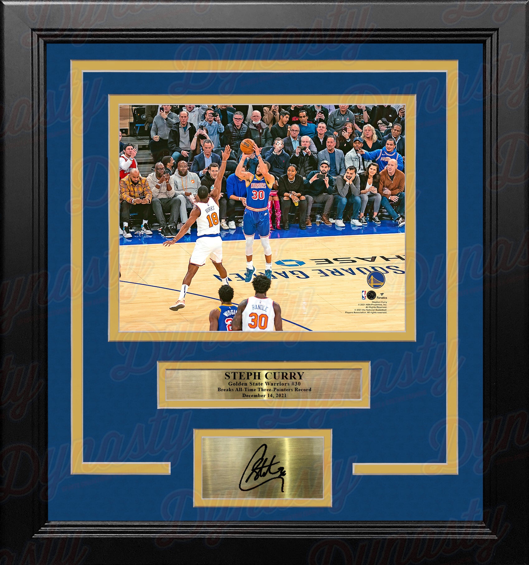 Golden State Warriors Stephen Curry Autographed Framed White