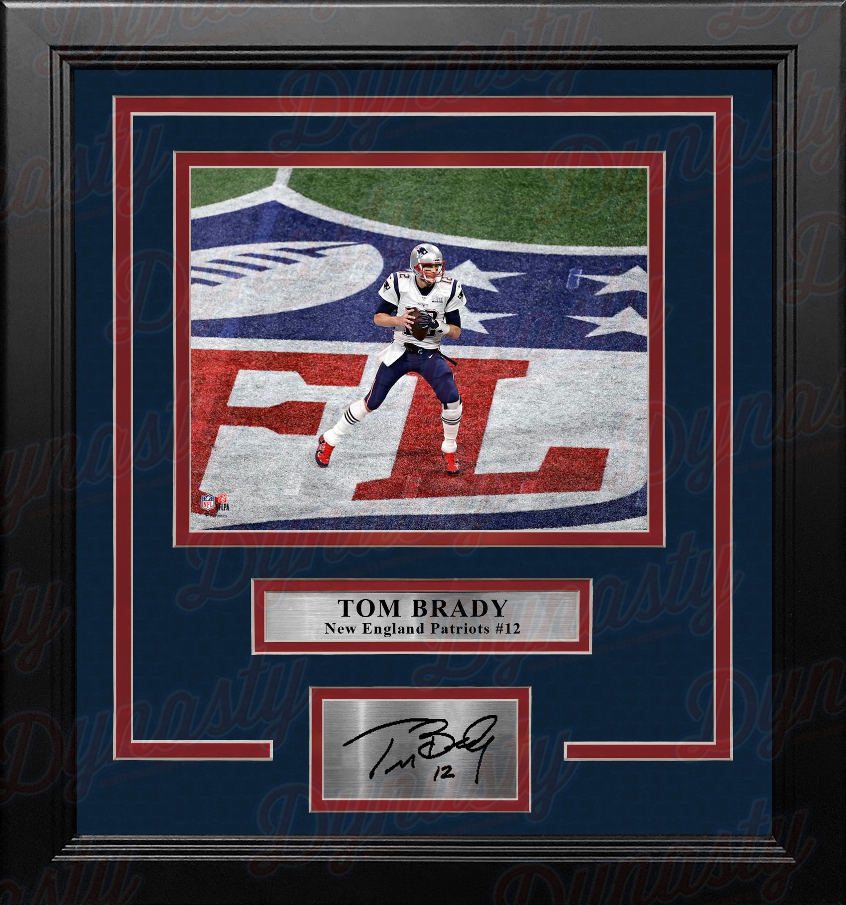Tom Brady Autographed New England Patriots Red Jersey Framed