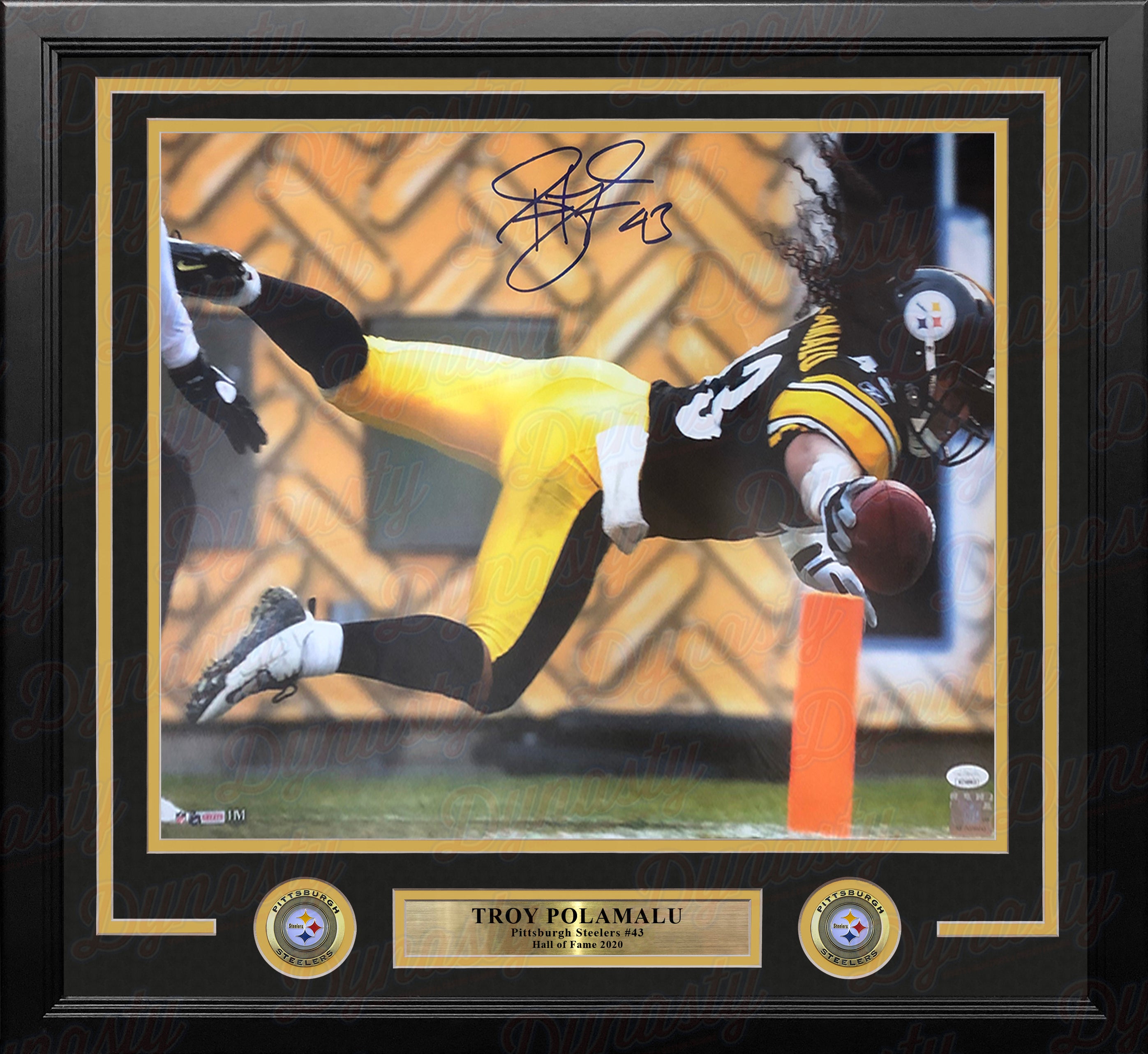 Troy Polamalu Autographed and Framed Pittsburgh Steelers Jersey