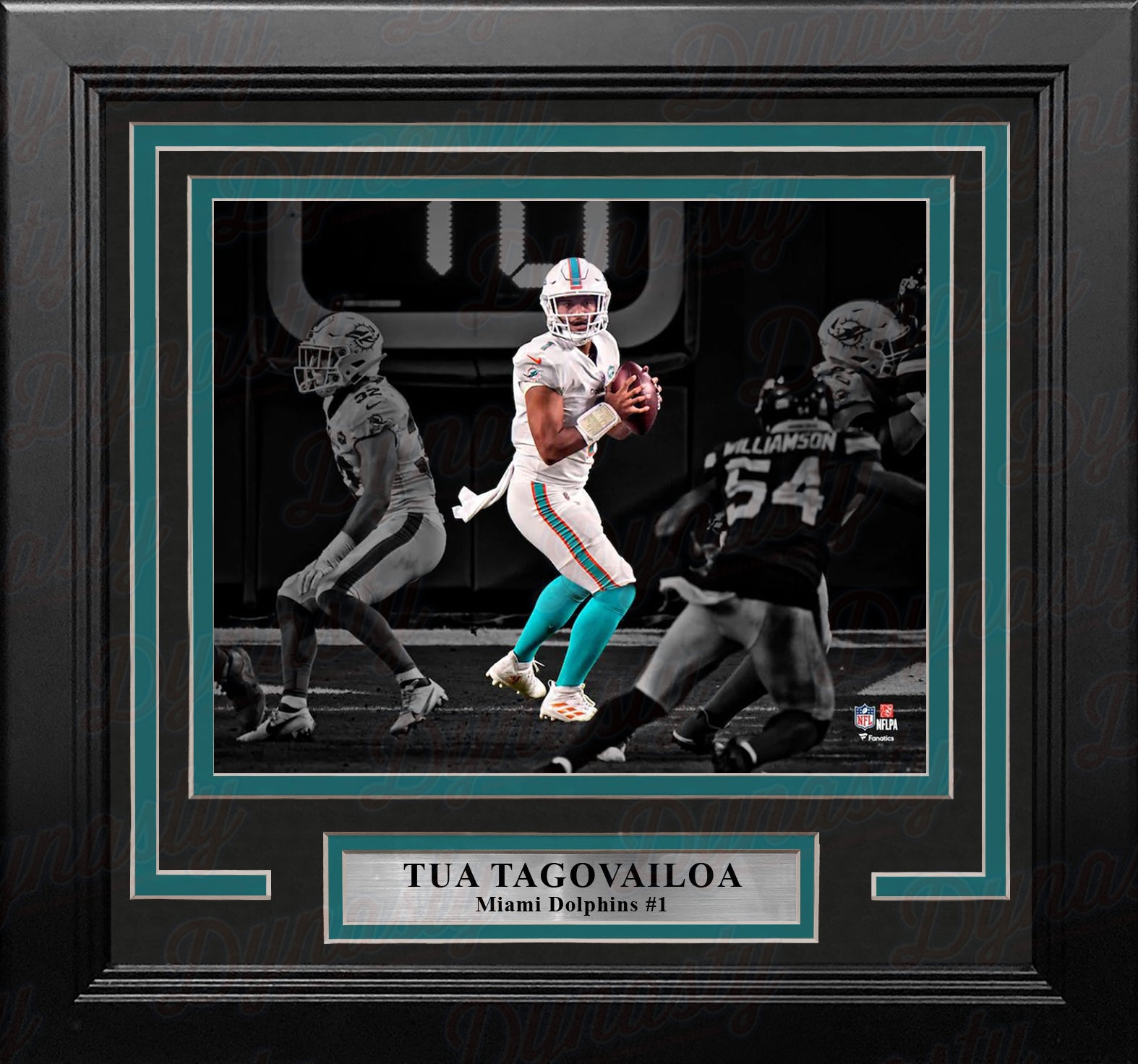 Tua Tagovailoa in Action Miami Dolphins 8' x 10' Framed Blackout Football  Photo - Dynasty Sports & Framing