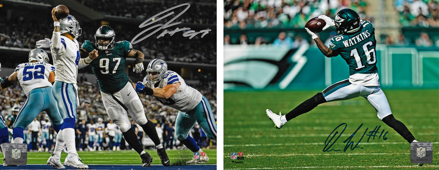 Quez Watkins Jump Catch Philadelphia Eagles Autographed 11 x 14 Framed  Photo - JSA Authenticated