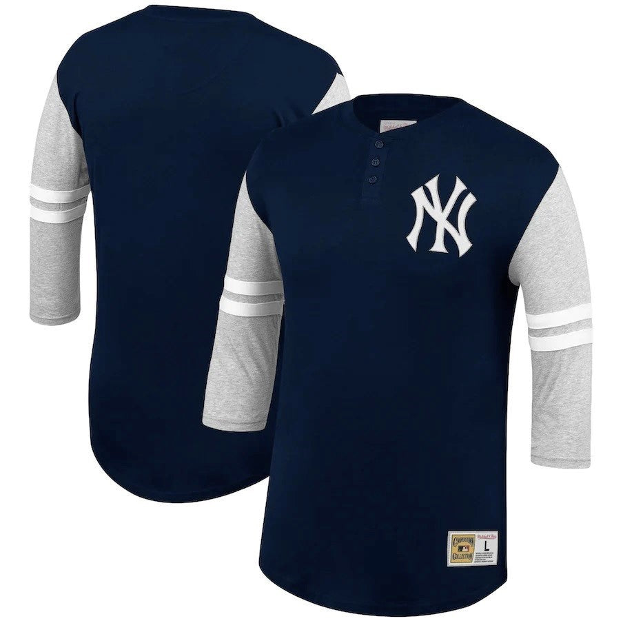 Mitchell & Ness x MLB Yankees Logo 2 Navy T-Shirt