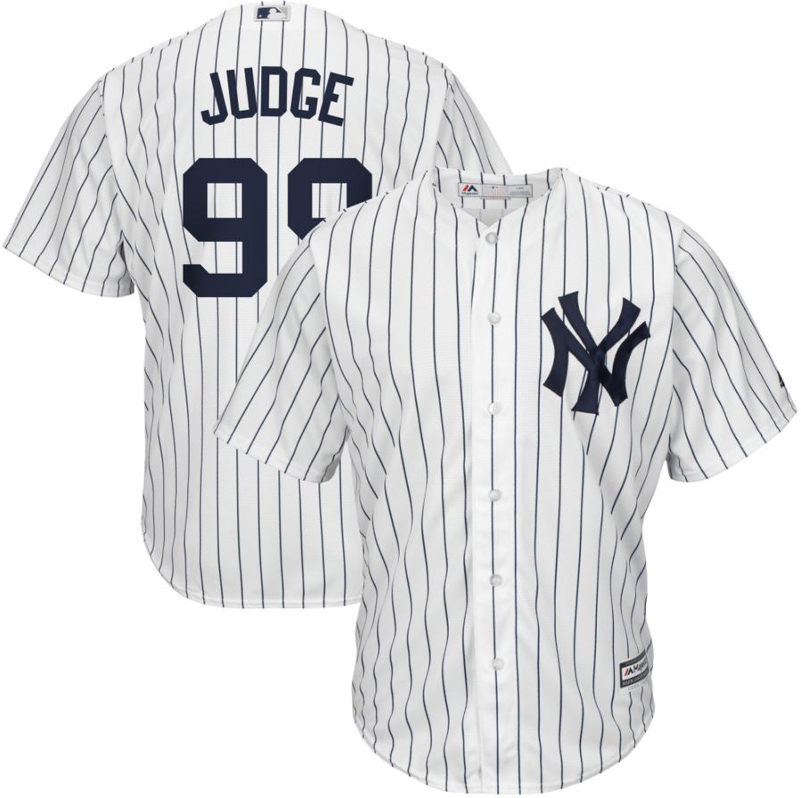 Aaron Judge Signed Yankees Majestic Grey Baseball Jersey Size 48