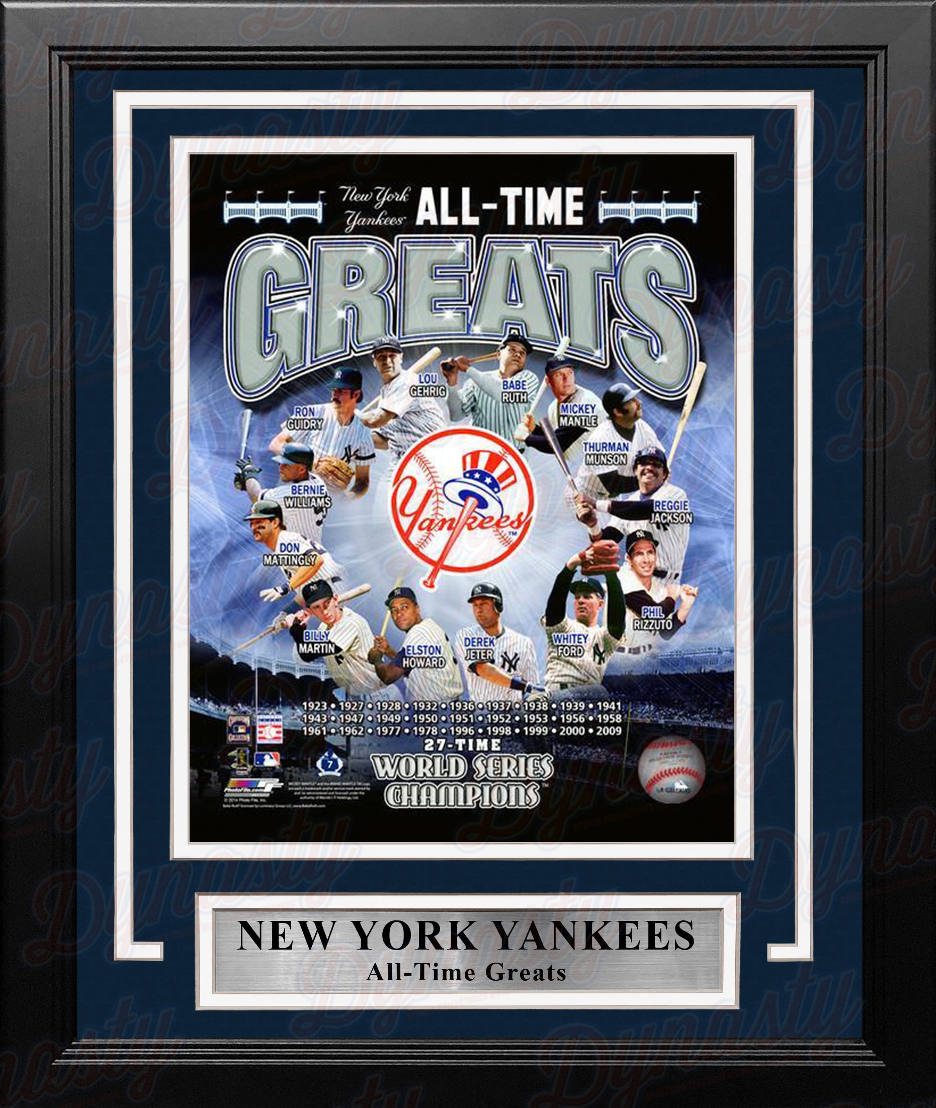 Framed New York Yankees Babe Ruth Jersey Display