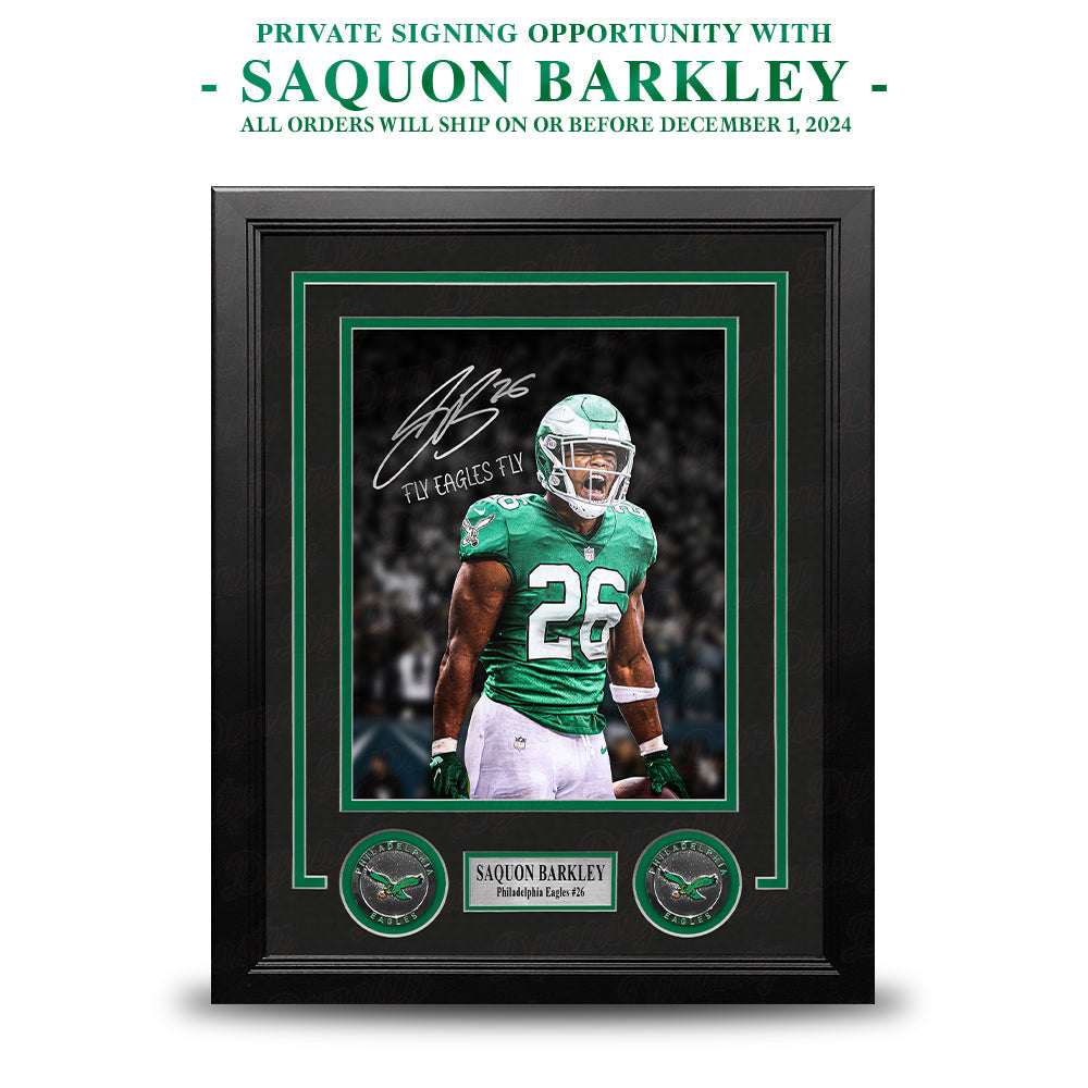 Saquon Barkley Autograph Philadelphia Eagles Framed Photo | Pre-Sale Opportunity