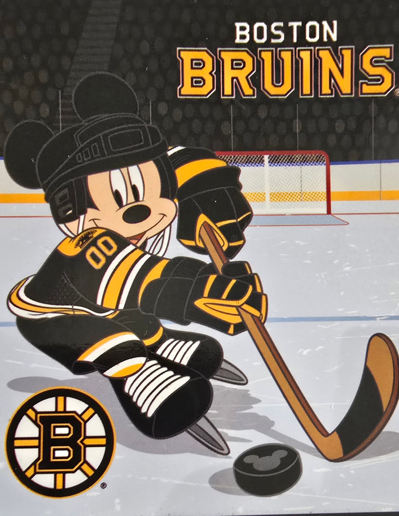 Boston Bruins Disney Mickey Mouse 60"x70" Soft Sherpa Blanket