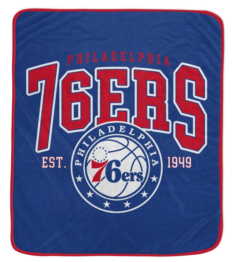 Philadelphia 76ers 50" x 60" Vintage Arch Block Blanket