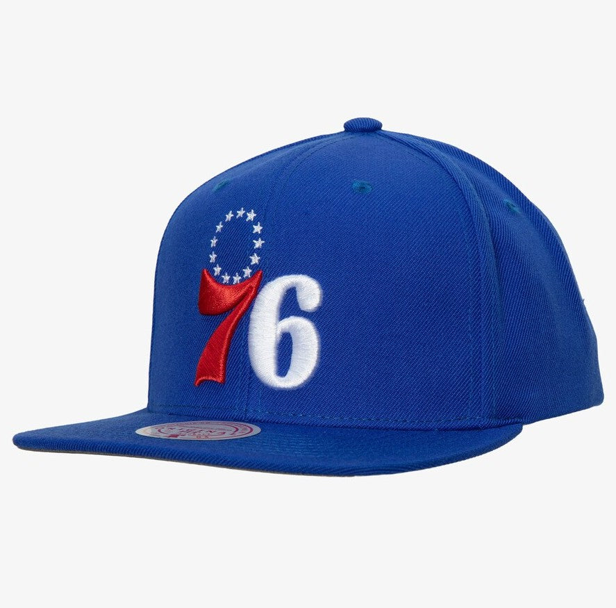 Philadelphia 76ers Mitchell & Ness Team Ground 2.0 Snapback Hat