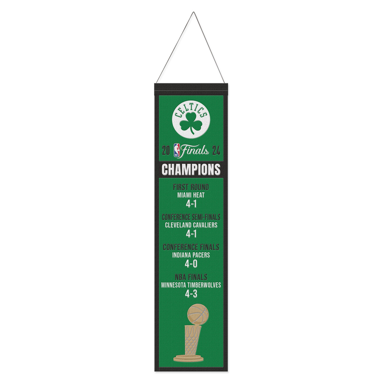 Boston Celtics 2024 NBA Champions 8" x 32" Wool Banner