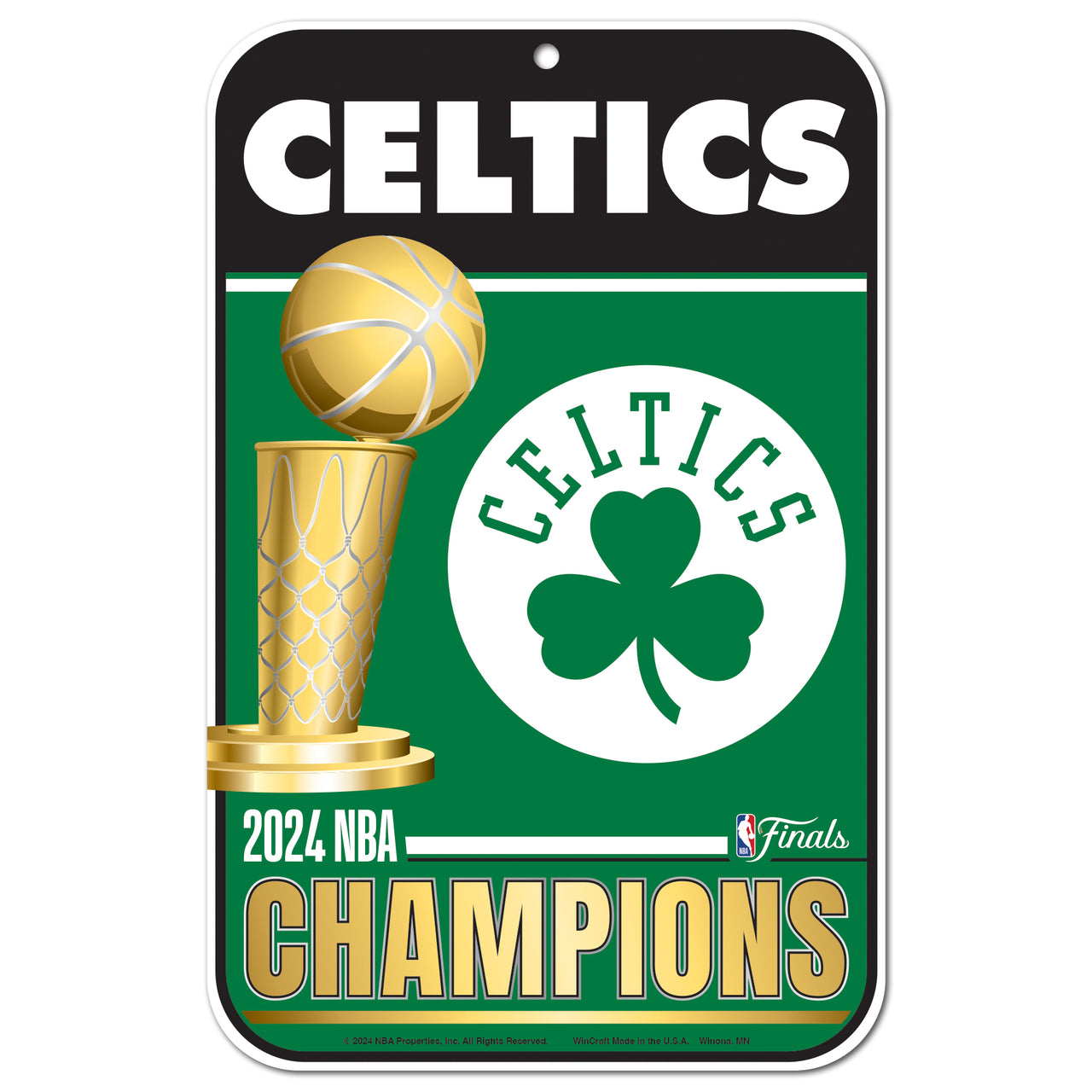 Boston Celtics 2024 NBA Champions 11" x 17" Parking Sign