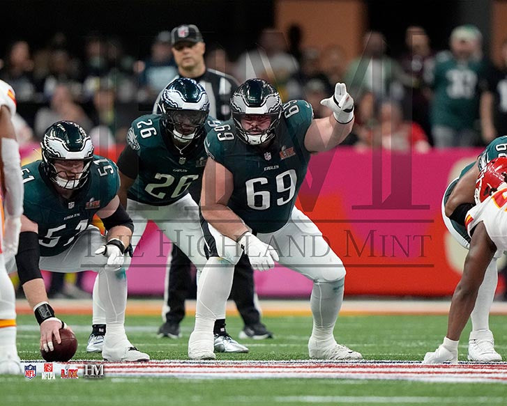 Landon Dickerson Super Bowl LIX Eagles Action Photo