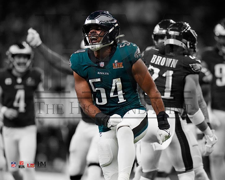 Jeremiah Trotter Jr. Philadelphia Eagles Super Bowl LIX Champions Photo