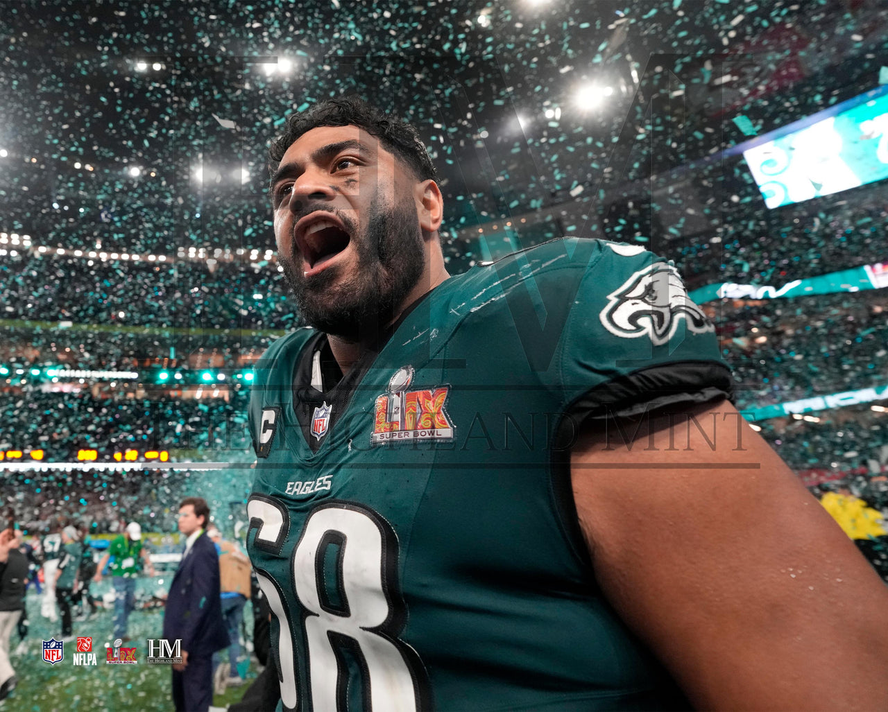 Jordan Mailata Super Bowl LIX Eagles Celebration Photo