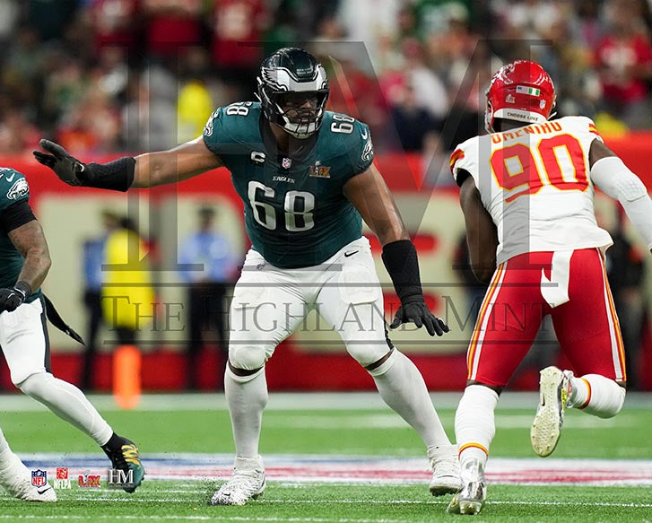 Jordan Mailata Super Bowl LIX Eagles Action Photo