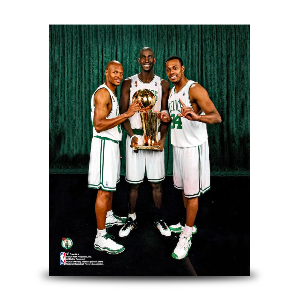 Ray Allen, Kevin Garnett, & Paul Pierce 2008 NBA Champions Boston Celtics 8" x 10" Basketball Photo