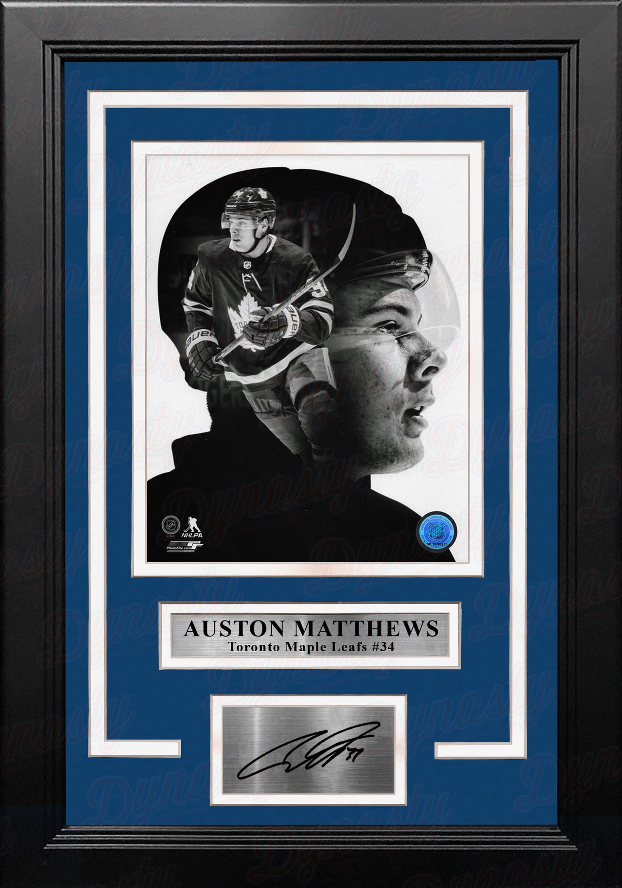 Auston Matthews PROfile Toronto Maple Leafs 8" x 10" Framed Hockey Photo with Engraved Autograph