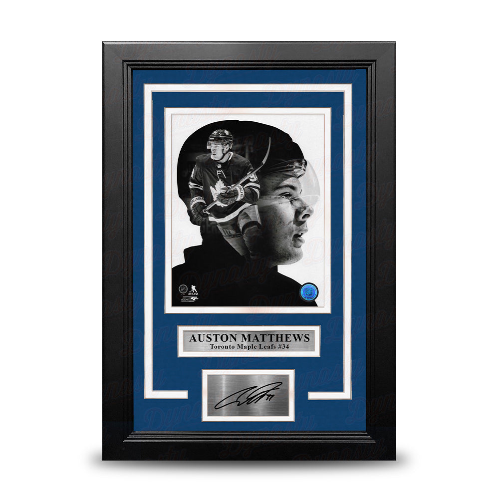 Auston Matthews PROfile Toronto Maple Leafs 8" x 10" Framed Hockey Photo with Engraved Autograph