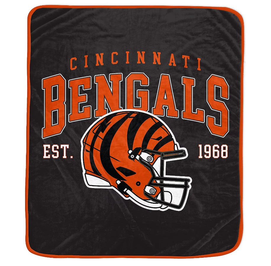 Cincinnati Bengals 50" x 60" Vintage Arch Block Blanket