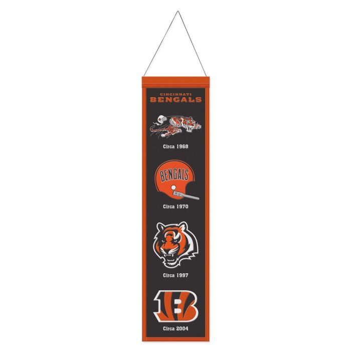 Cincinnati Bengals 8" x 32" Wool Banner