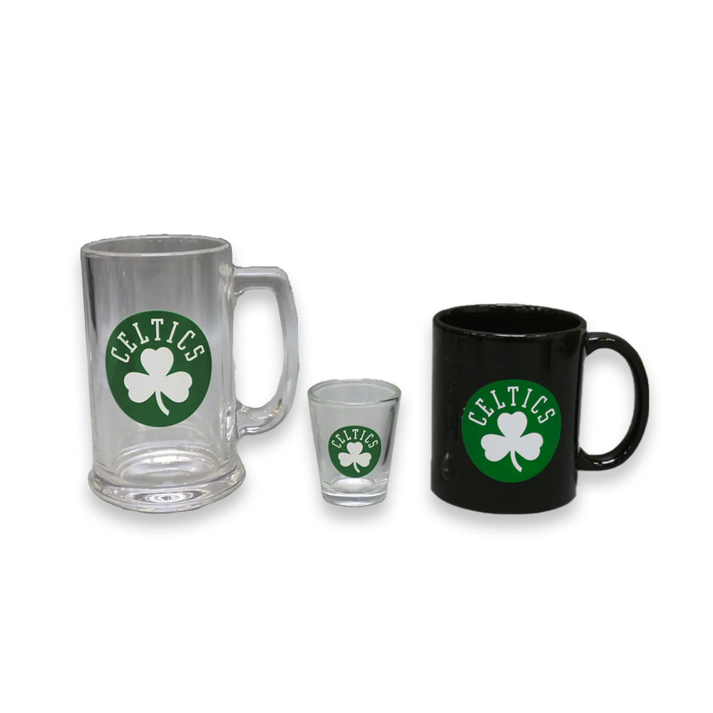 Boston Celtics 3-Piece Glassware Gift Set