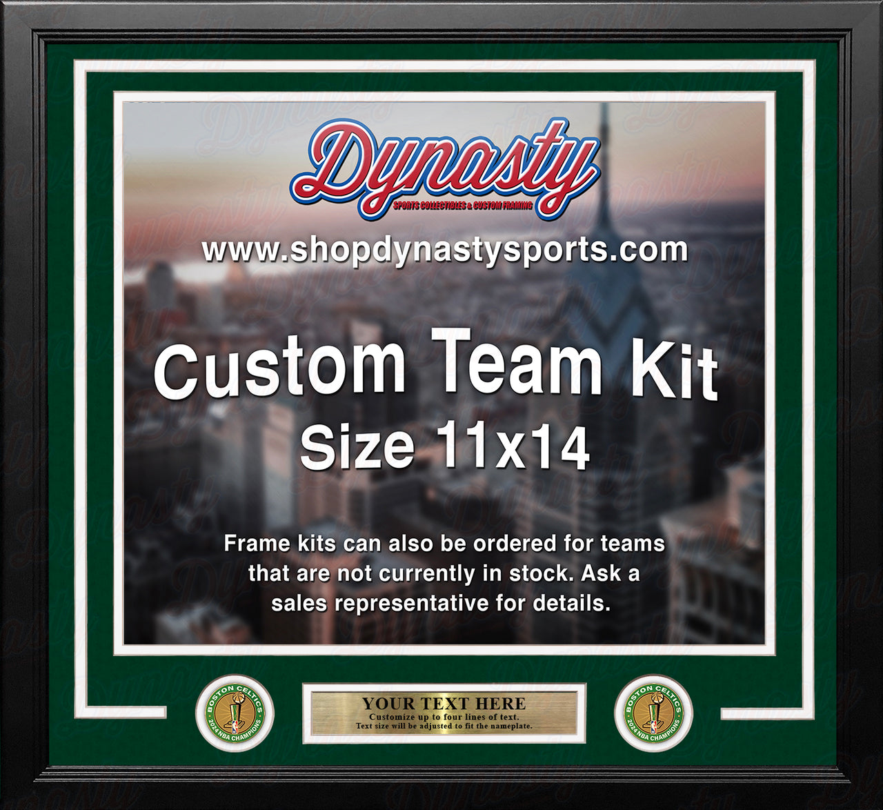 Boston Celtics 2024 NBA Champions Custom NBA Basketball 11x14 Picture Frame Kit (Multiple Colors)