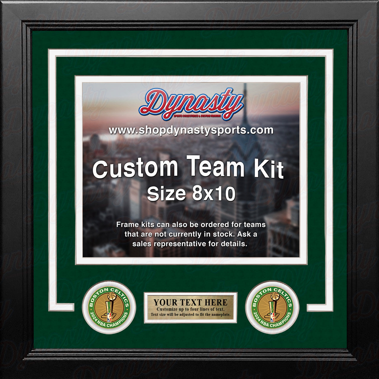 Boston Celtics 2024 NBA Champions Custom NBA Basketball 8x10 Picture Frame Kit (Multiple Colors)