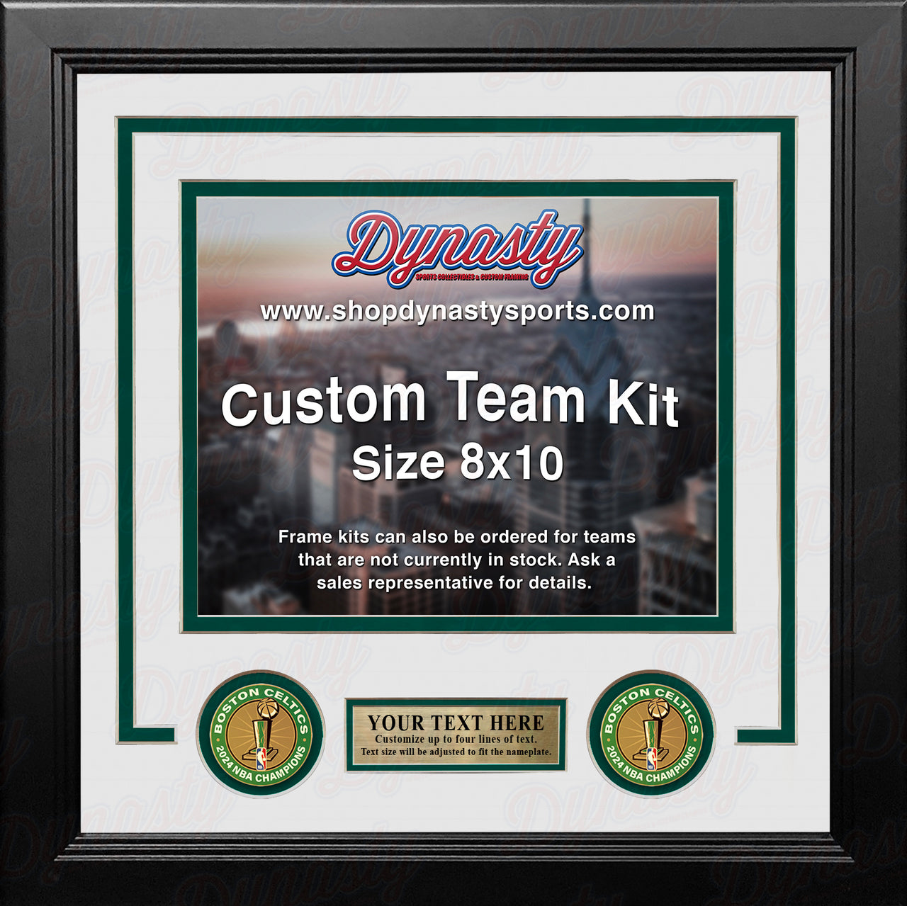 Boston Celtics 2024 NBA Champions Custom NBA Basketball 8x10 Picture Frame Kit (Multiple Colors)