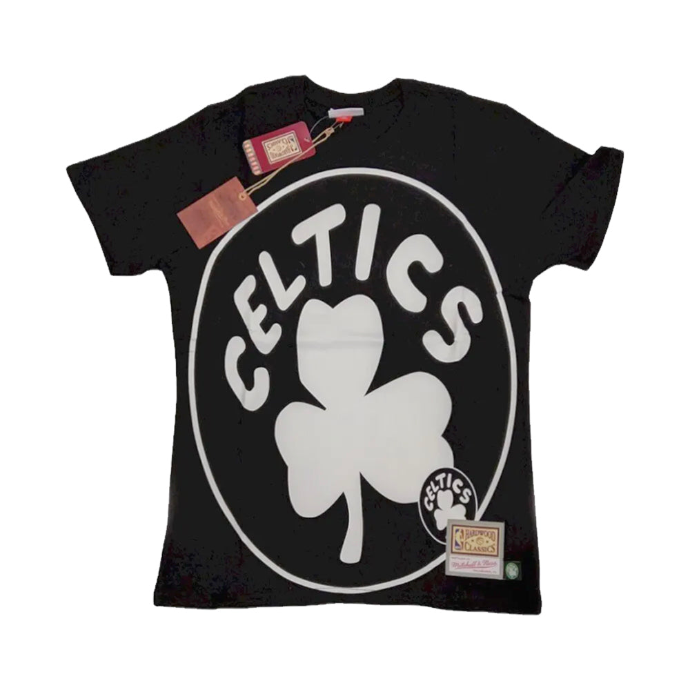 Boston Celtics Mitchell & Ness Black Big Face 3.0 T-Shirt