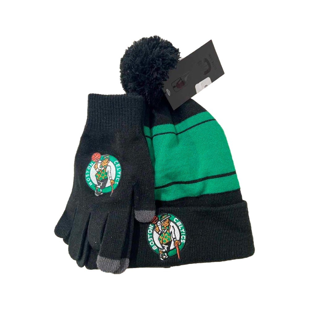 Boston Celtics Winter Hat & Gloves Gift Set