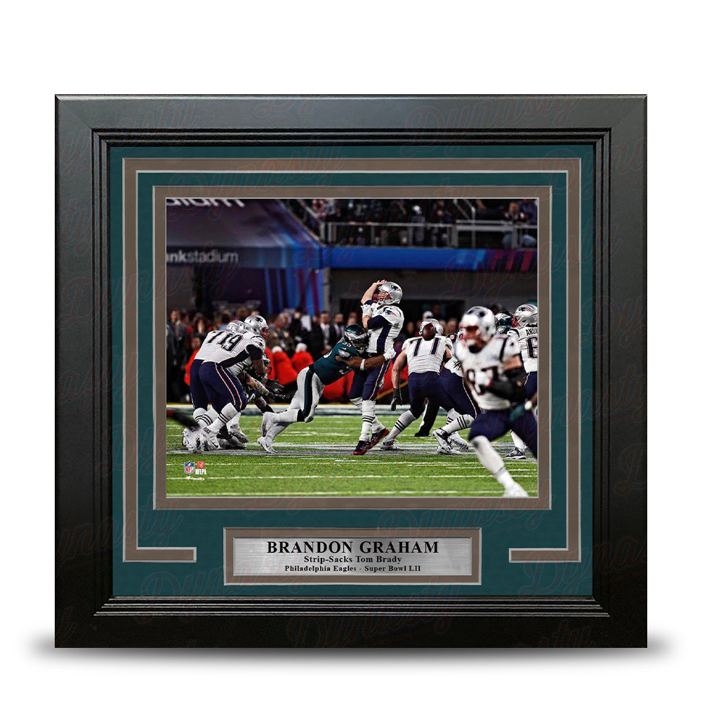 Brandon Graham Sacks Tom Brady Super Bowl LII Philadelphia Eagles 8" x 10" Framed Football Photo