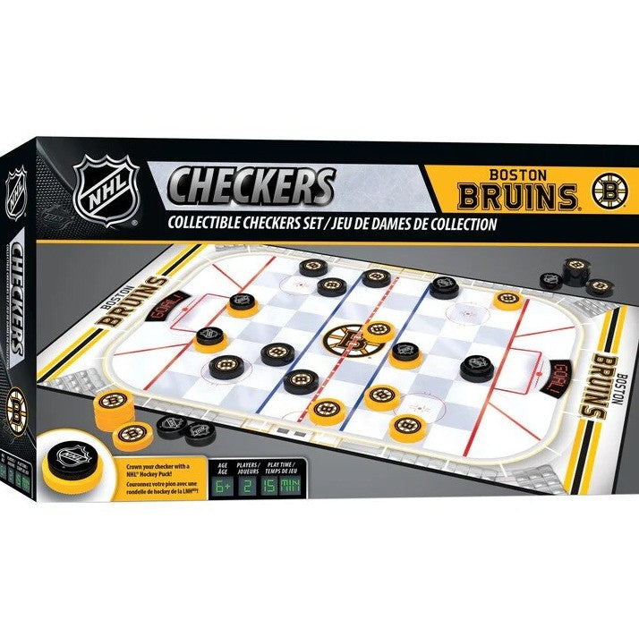 Boston Bruins Checkers Board Game