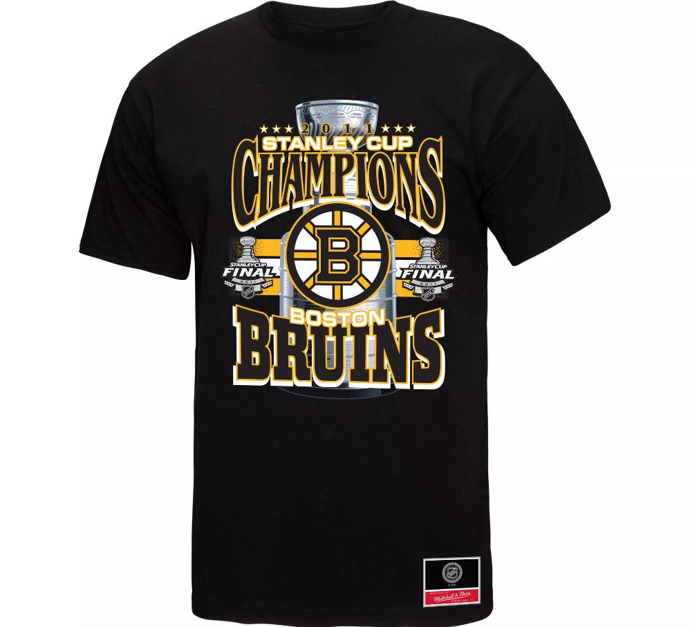 Boston Bruins Mitchell & Ness 2011 Cup Chase Black Throwback T-Shirt