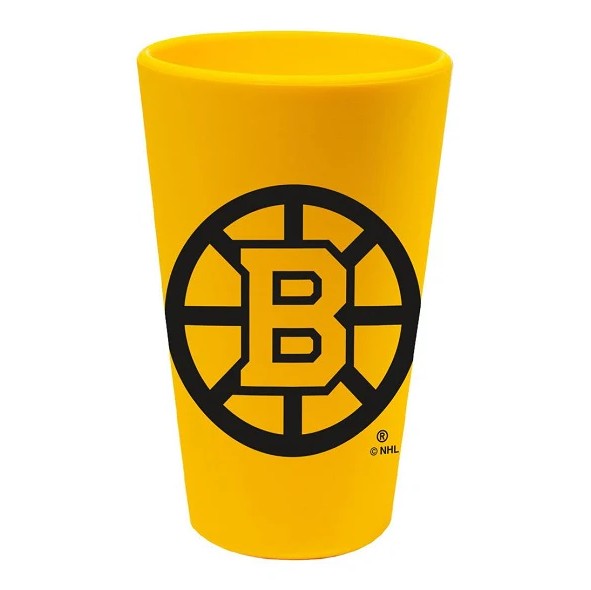 Boston Bruins Gold Silicone 16 oz. Pint Glass