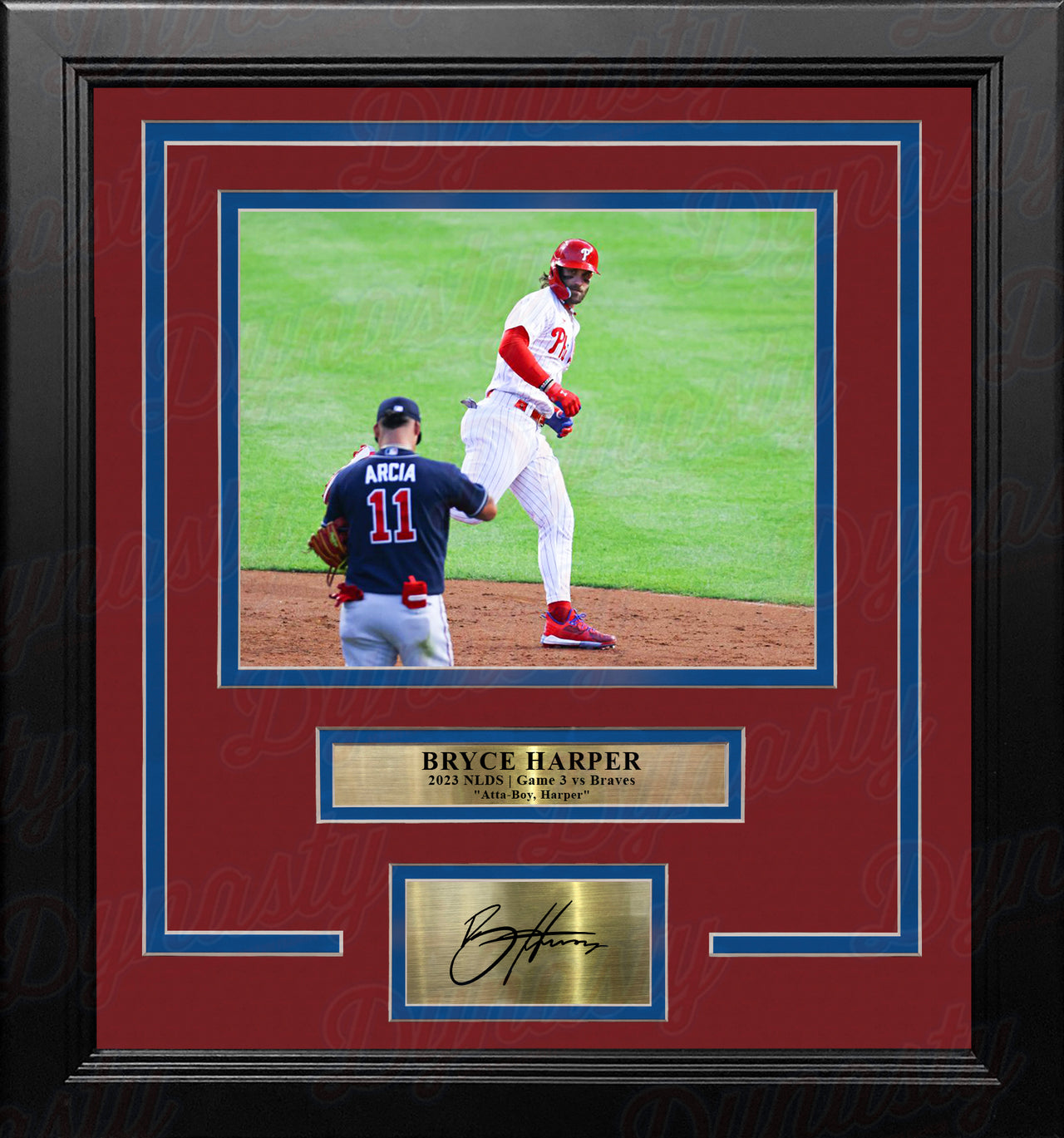 Framed Bryce Harper Philadelphia Phillies Autographed 16 x 20