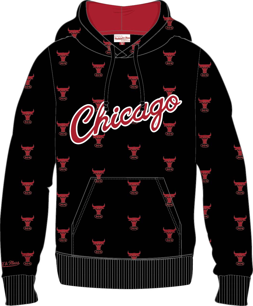 Hoodies and sweatshirts Mitchell & Ness Hyper Hoops Hoodie Chicago Bulls  Black