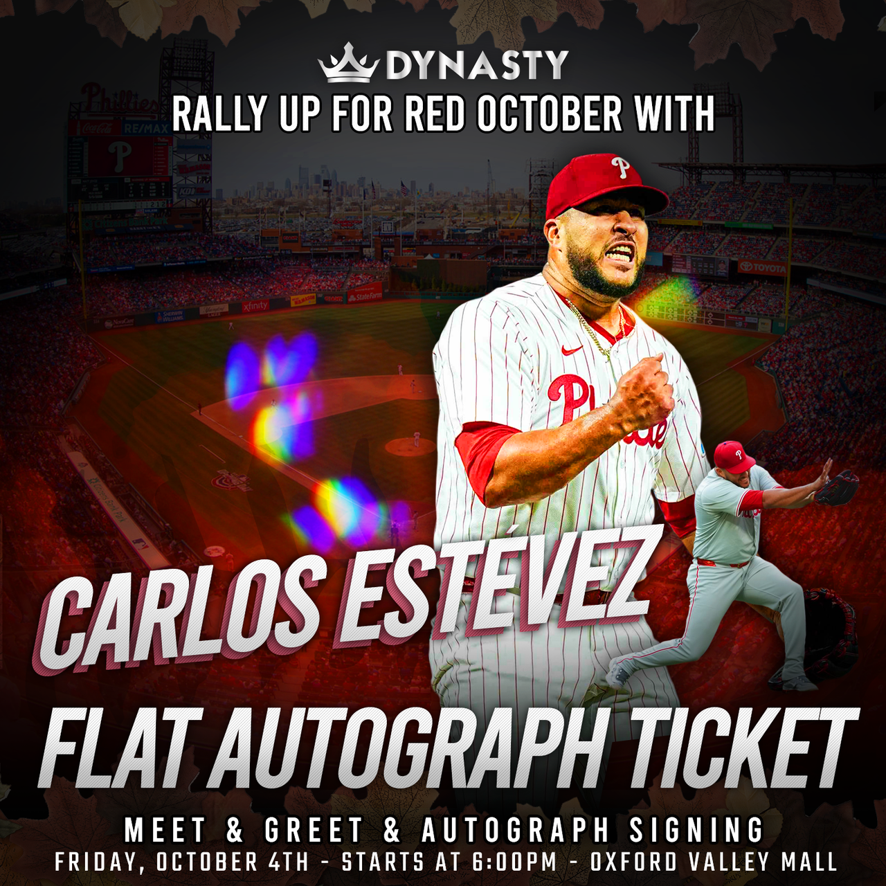 Carlos Estévez Phillies Red October Experience Tickets | Phillies Phundraiser